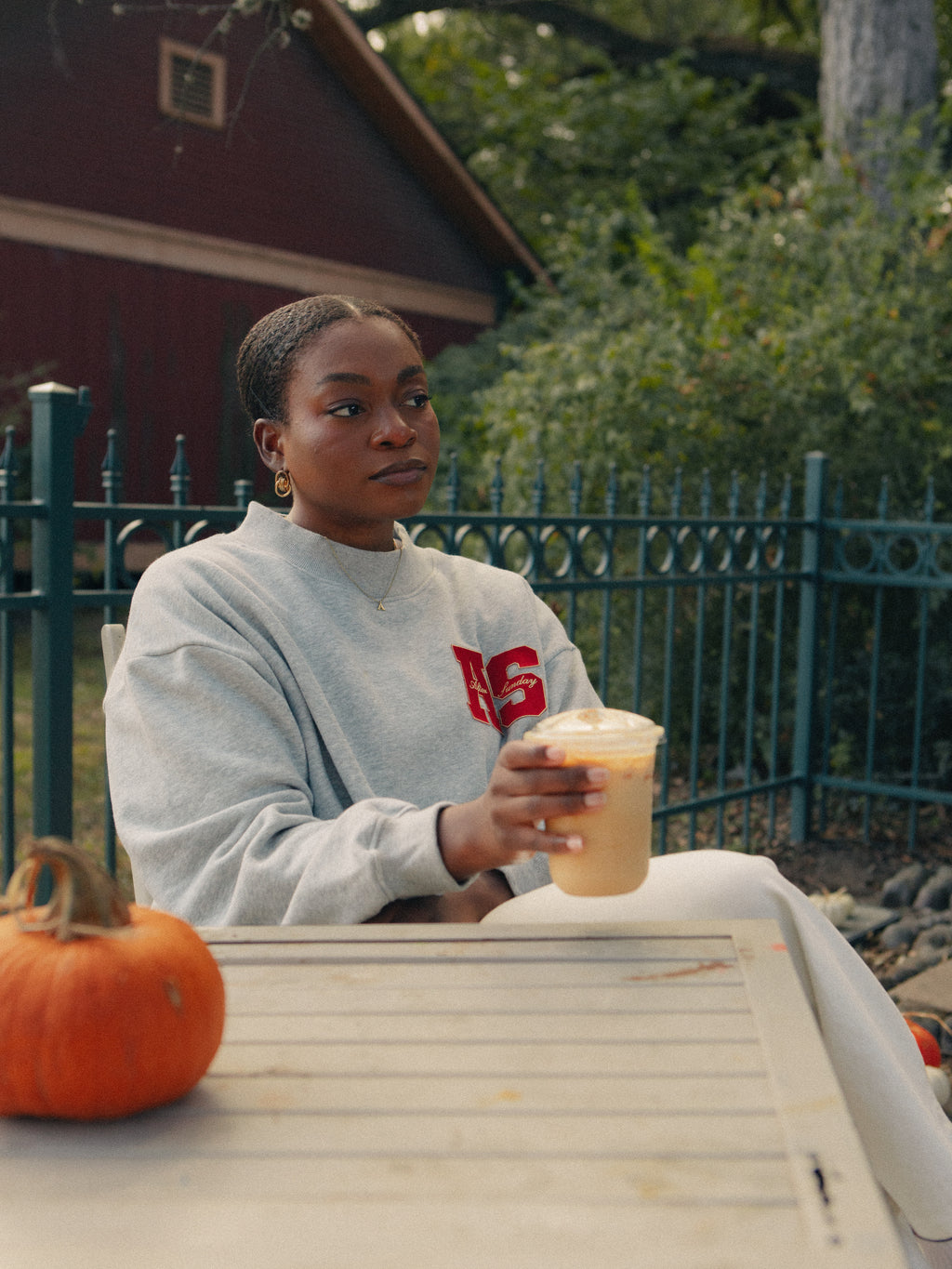 Oversized Varsity Mockneck