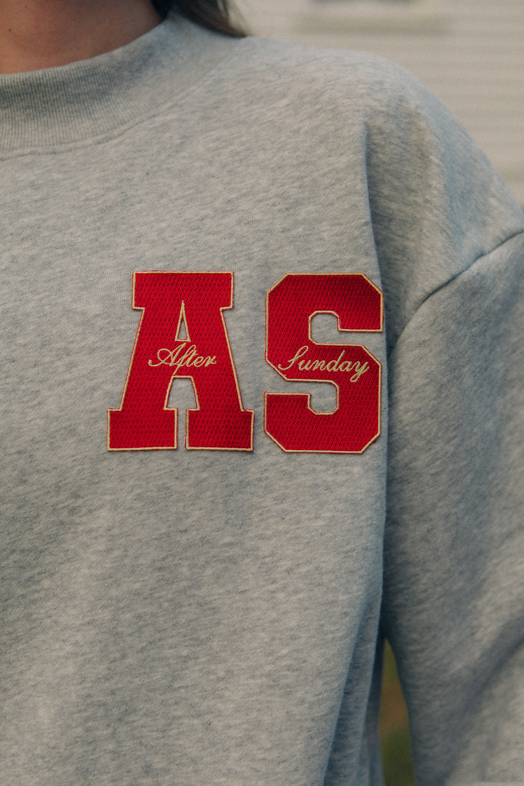 Oversized Varsity Mockneck